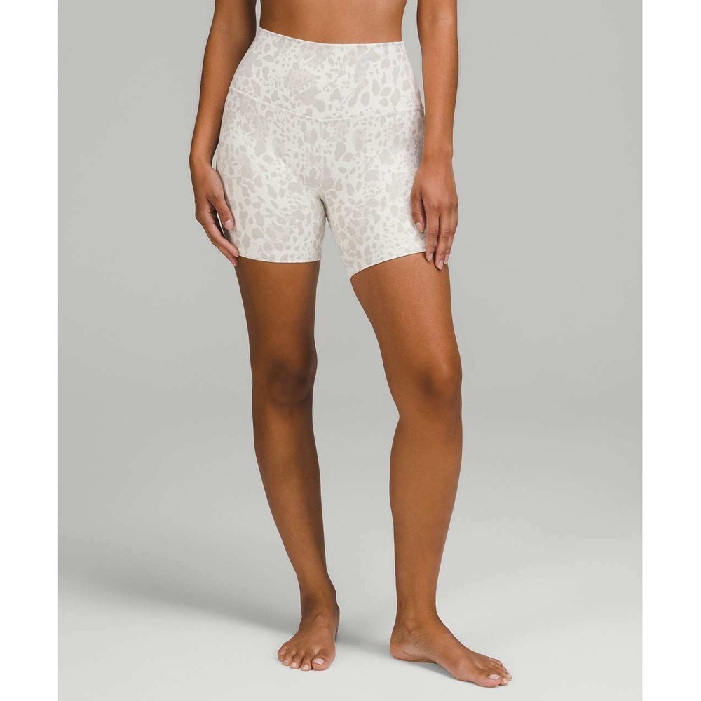 Lululemon Align High-Rise Short 6 Cheetah Camo Antique White Multi Size 2